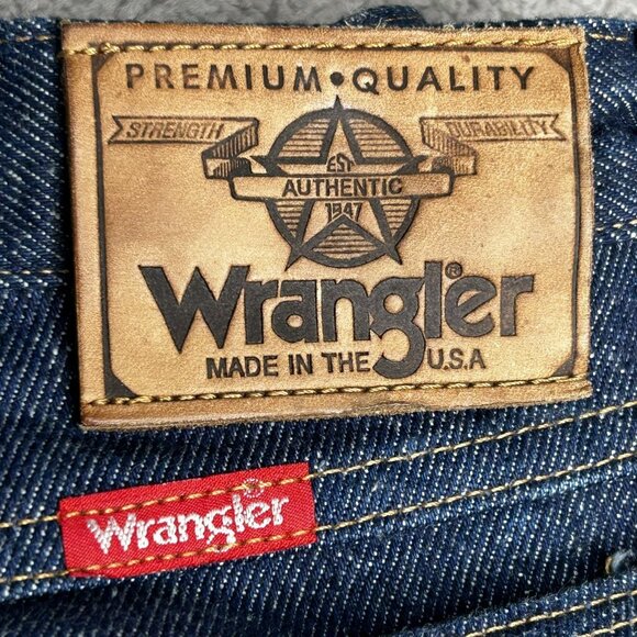 Vintage Wrangler Jeans Mens 36x32 Denim Scoville Made in USA Straight Leg 80s - Picture 2 of 11